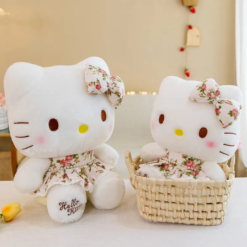 Sanrio Hello Kitty Anime Hello Kitty Stuffed Toys Plushier Soft Pillow Birthday Gifts For Girls Kawaii Hello Kitty Plush Dolls