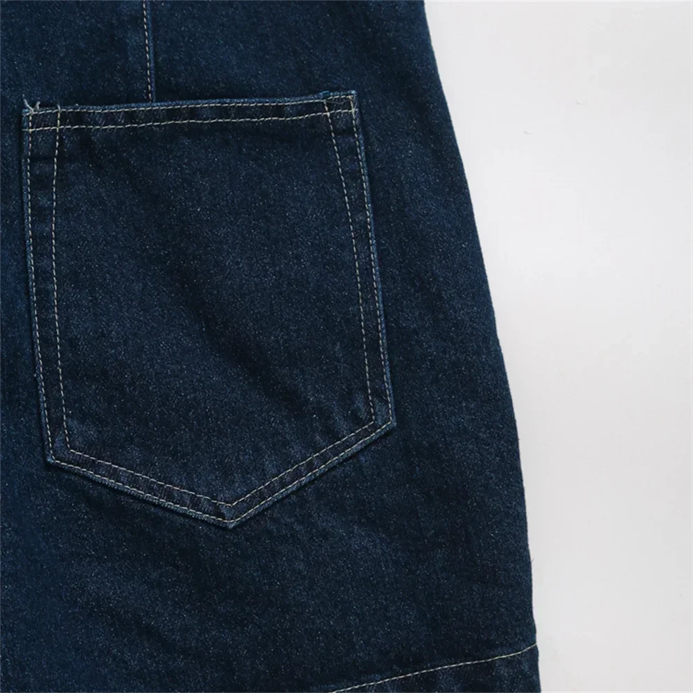 Summer New Women's Fashion Temperament Casual Versatile V-neck Short Denim Shirt Double Breasted Denim Skirt Suits Outfits