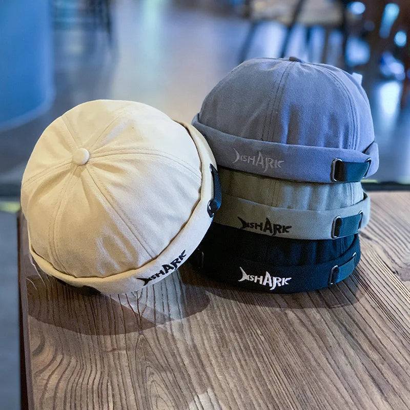 1 Pcs Solid Color Adjustable Brimless Fashion Men Beanie No Visor Spring Autumn Unisex Outdoor Beret Melon Cap Hats
