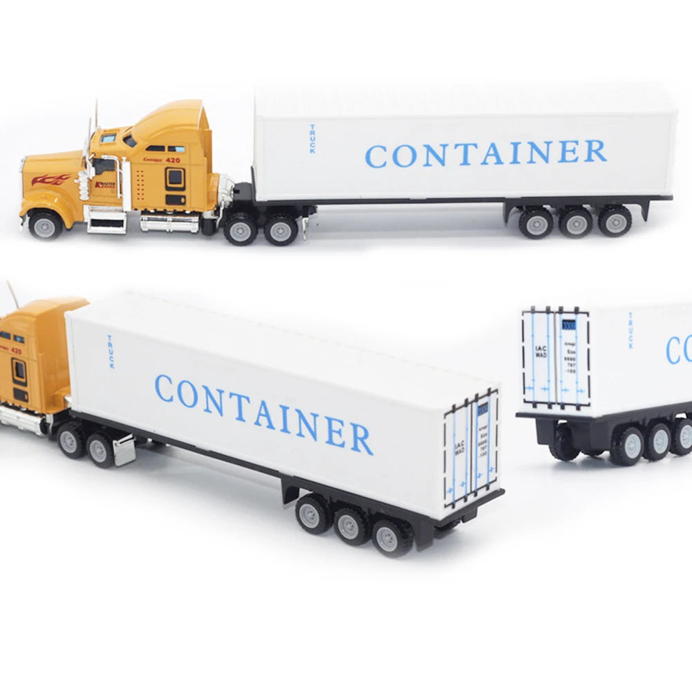 1:50 Large Diecast Alloy Truck Car Model Toys Simulation Oil Truck Tank Container Pull Back Transport Vehicle Model Toy For Kids