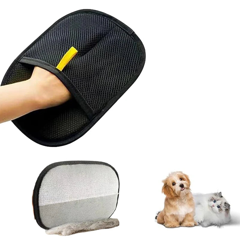 Pet Hair Removal Tool Reusable Static Removal Gloves, Double-Sided Grooming Gloves for Pets, Removes Pet Fur Hair for Carpets