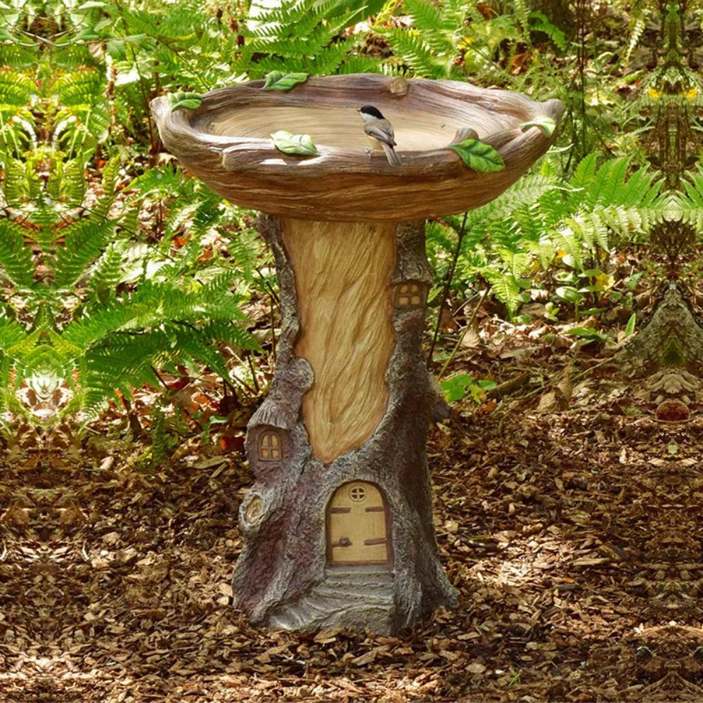 Garden animal resin bird feeder hummingbird bathtub outdoor decorative ornaments sculpture resin crafts.Outdoor decoration