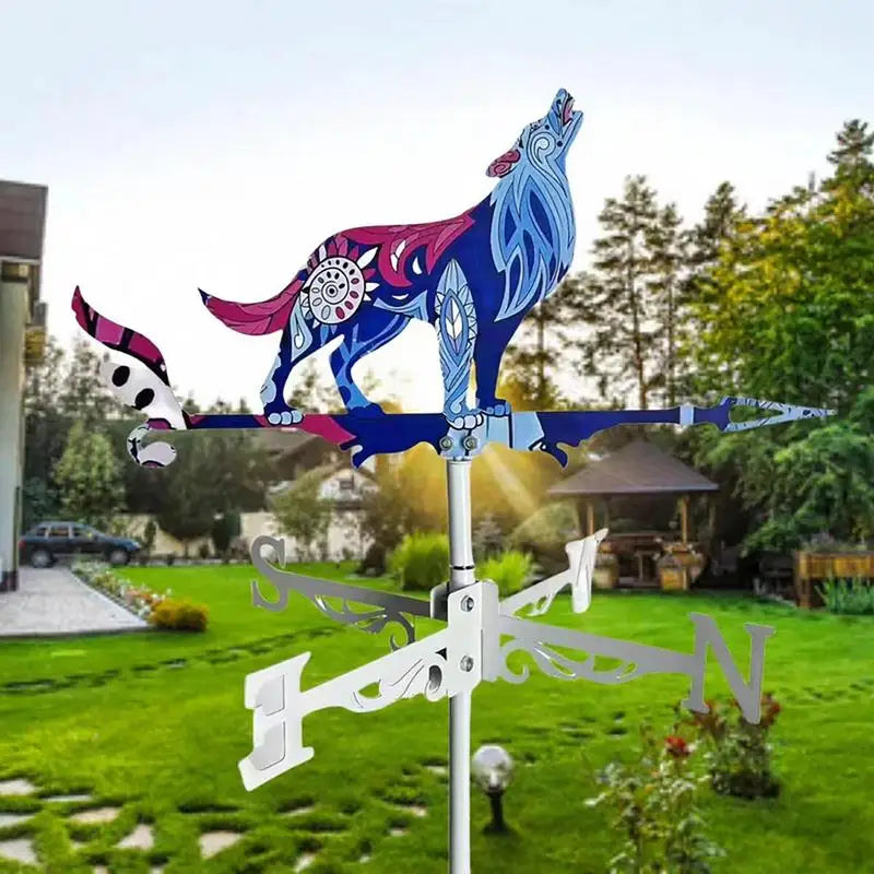 Outdoor Rooster Wind Indicator Colorful Rooster Decorations Animals Garden Weathervanes Wind Spinner for Garden Farmhouse