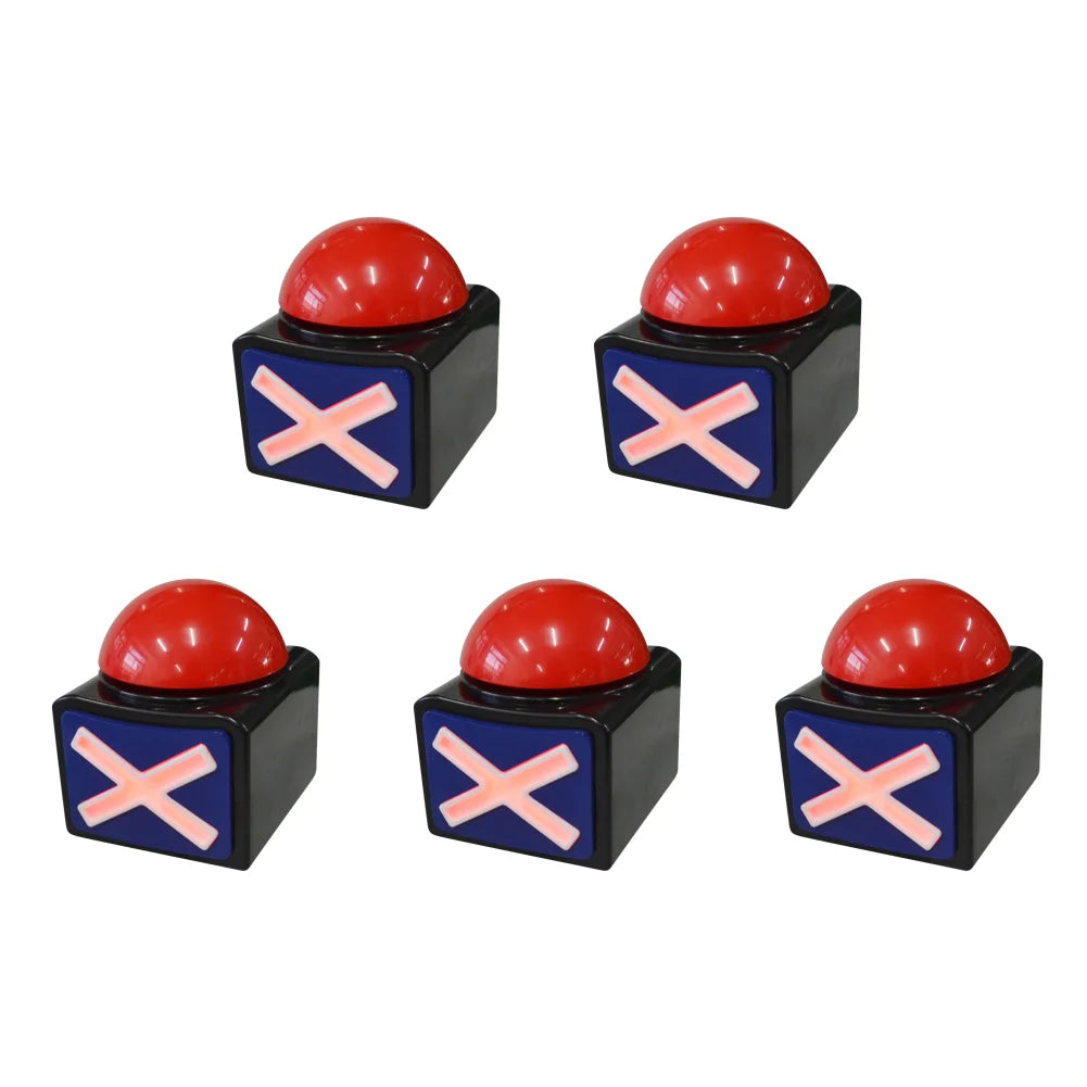 Red Buzzer Alarm Button Box with Sound and Light Trivia Quiz Got Talent Buzzer Answer Button for Contest/Game Show/ Party
