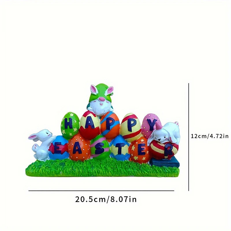 Easter Bunny Spring Floral Centerpiece Table Decorations Happy Easter Egg Hunt Gnome Figurines Home Decor Accents
