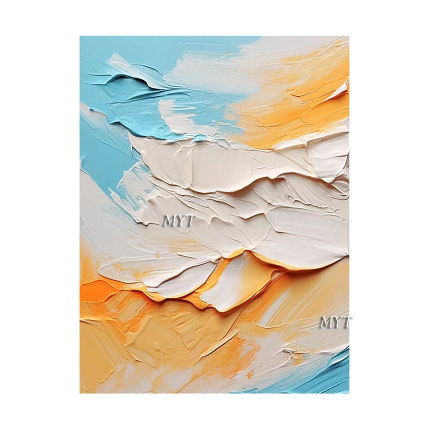 Handmade Oil Paintings for Home Decor, Abstract Pictures, Canvas Flowers, No Frame, Wall Art, Colors, Living Room, Modern