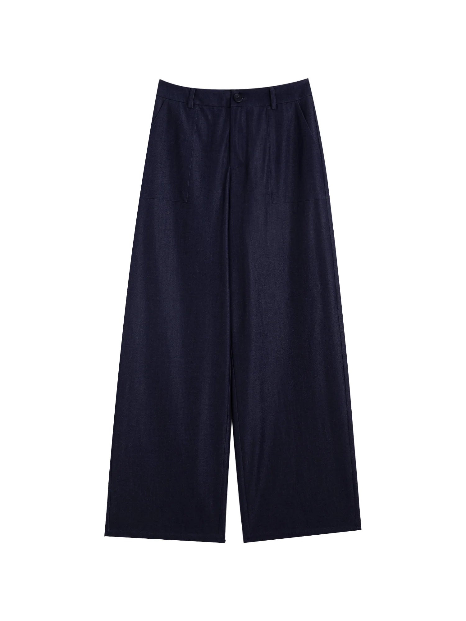 ZIQIAO 2025 Summer Women's Wide-Leg Textured Pants - Fluid Drape & Floor-Length Slimming Silhouette 25ZQ92271