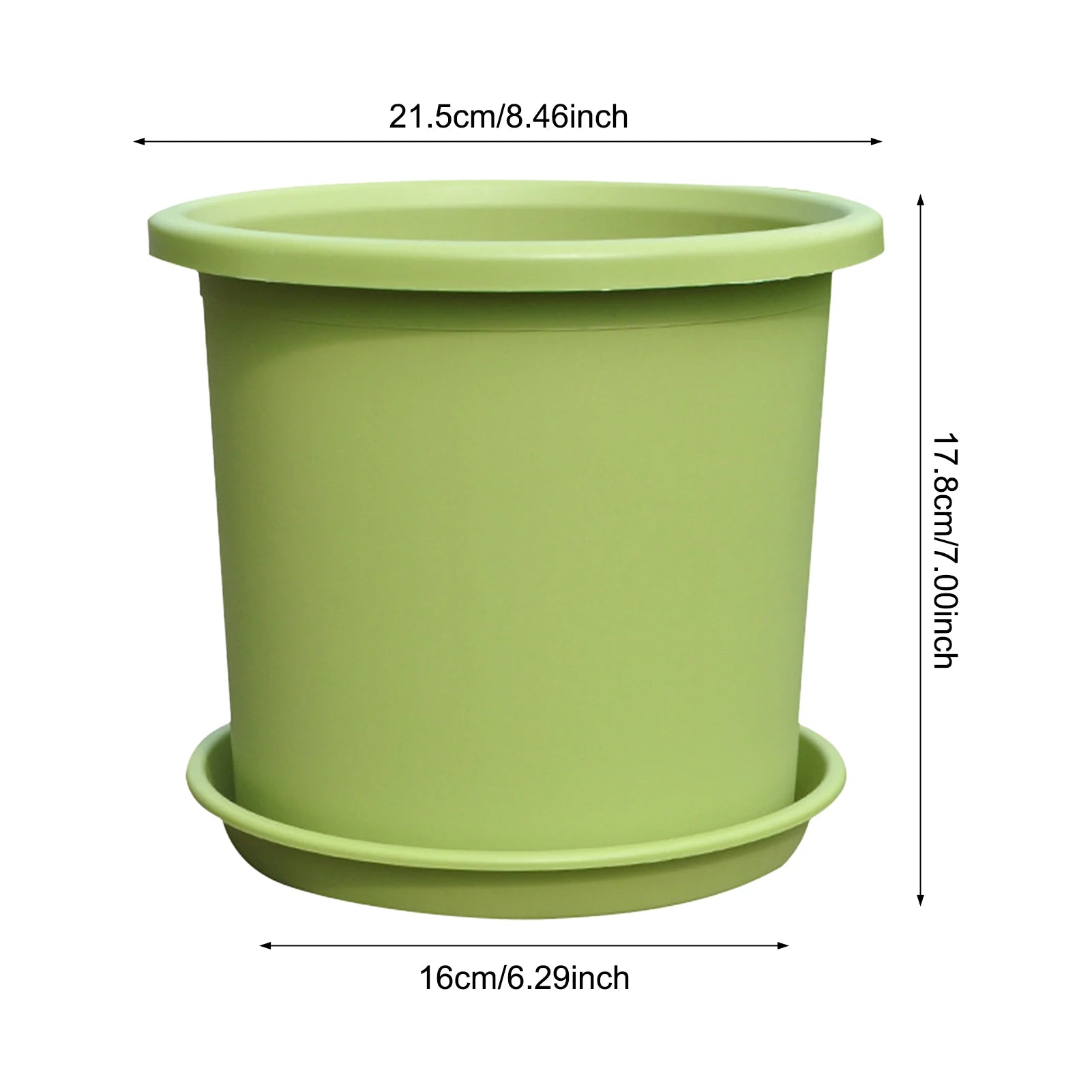 Thickened Resin Flowerpot With Tray Big Vase Rose Hydrangea Planting Pot Home Balcony Decoration Four Seasons Gardening Supplies