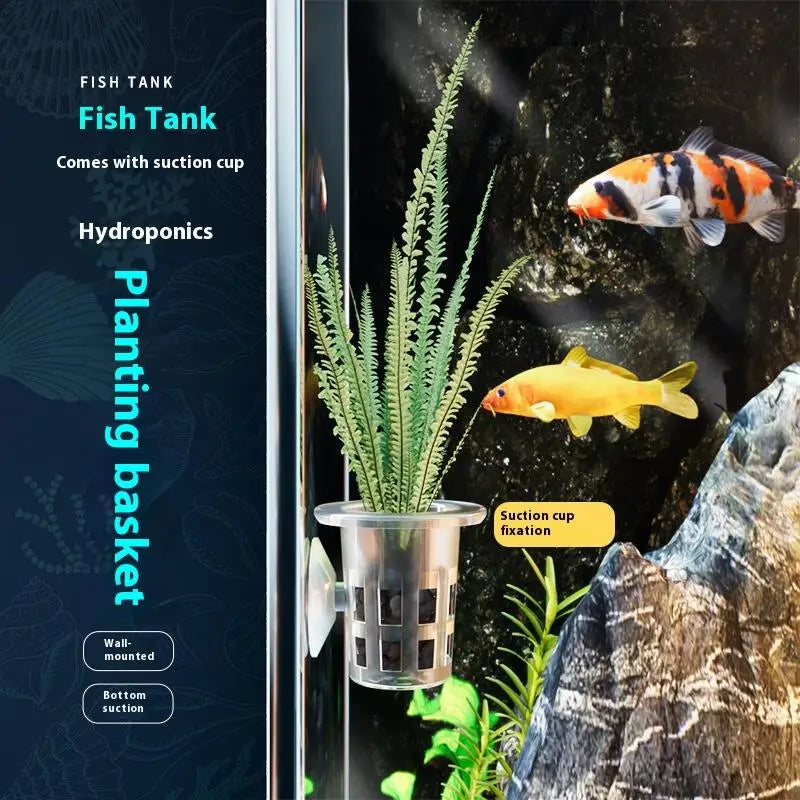 【E】50Pcs Hydroponic Planting Basket Plant Planting Container Floating Turtle Planting Pots Fish Tank Planting Water Plant Cup