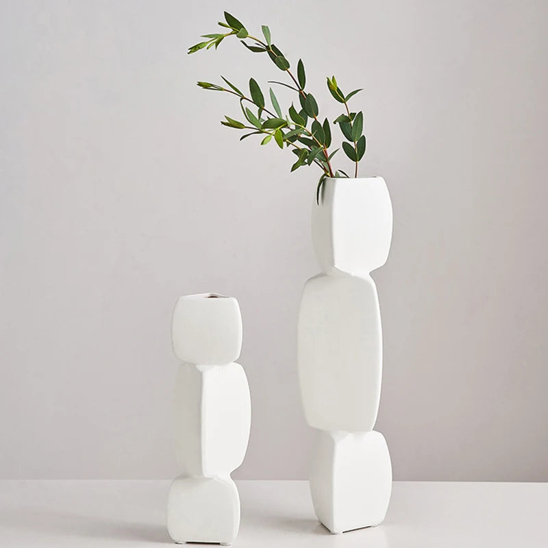 Modern minimalist vase decoration home Flower Arrangement Living Room Flowerpot Nordic minimalist decor black vase Art Ornaments