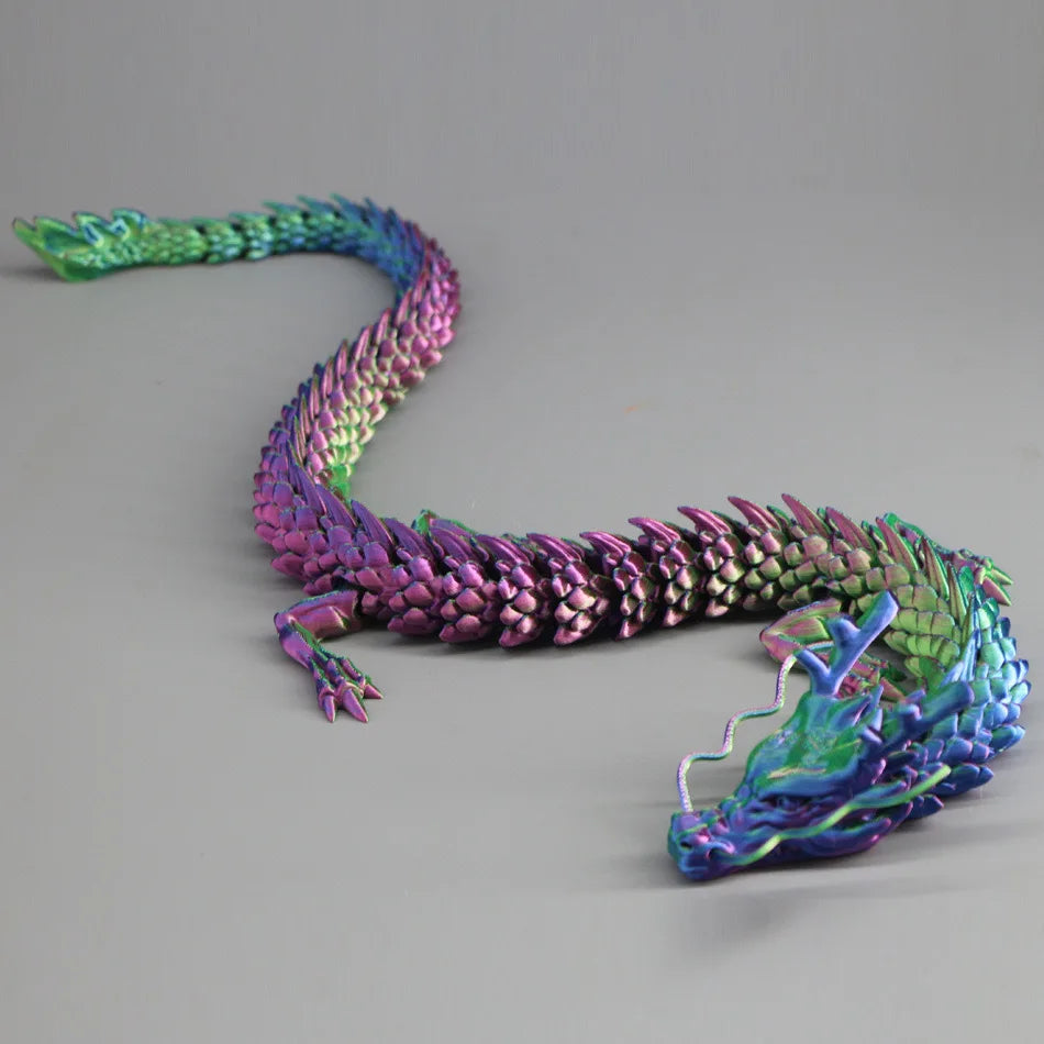 3D Printed Conjoined Dragon Ornaments, Movable Cartoon, Dragon Plants, rockery, Fish Tank Landscaping Decoration, 30cm 60cm