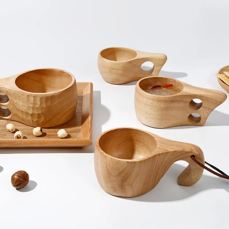 Home Wooden Craft Handmade Tea Milk Wooden Mug Coffee Mug