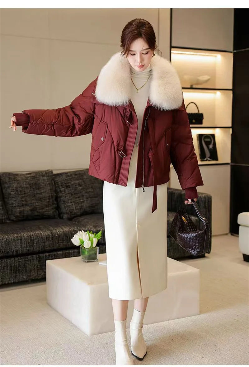 2025 Fashion  Winter New Down Cotton Jacket Women's Cotton-Padded Thicken Warm Parkas Short Coat Female Casual Ladies Overwear