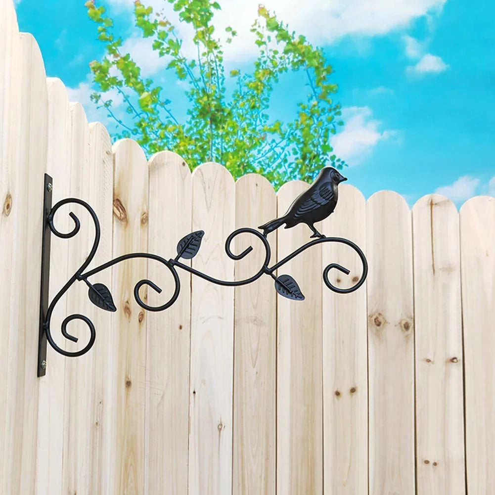 Hanging Bracket Hooks Hanger Wall Bird Flower Pot Basket Planter Lantern Metal Feeder Chime Wind Mount Hook Garden Decor