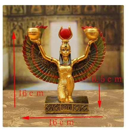 Egyptian Gods and Goddess Isis Statue Study Decoration Egypt Ornament Gift Guardian God of The Earth Home Desktop Decor Souvenir