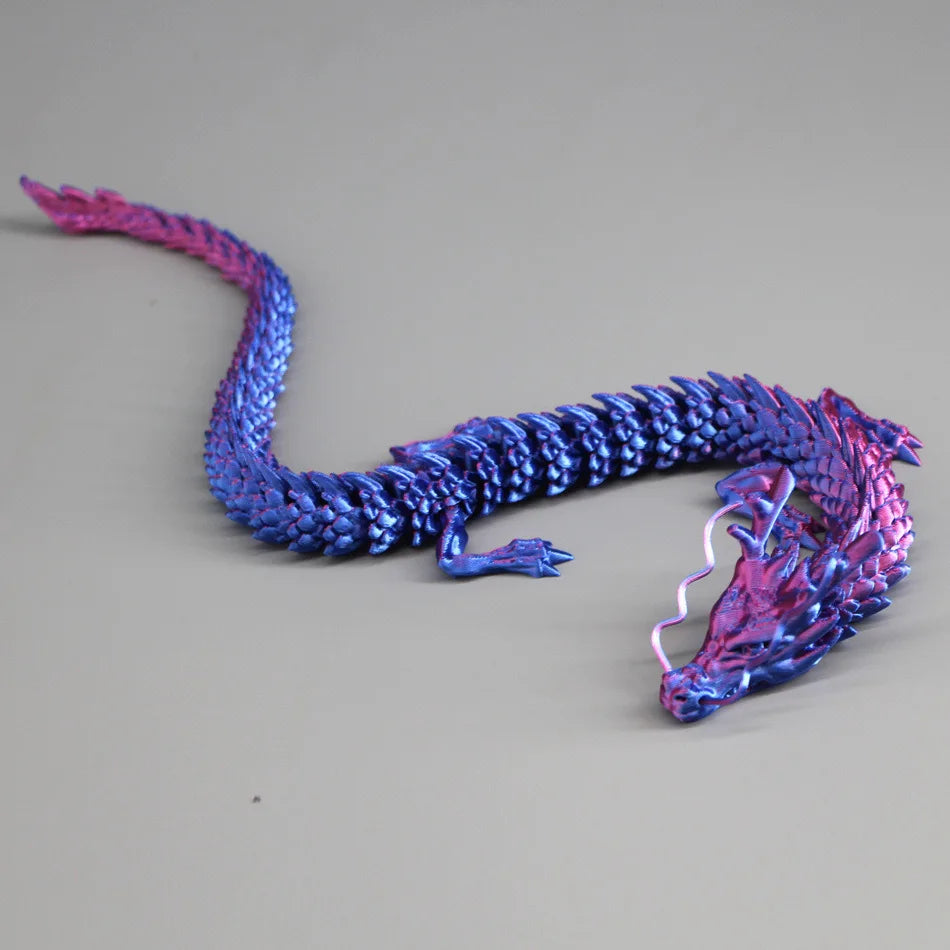 3D Printed Conjoined Dragon Ornaments, Movable Cartoon, Dragon Plants, rockery, Fish Tank Landscaping Decoration, 30cm 60cm