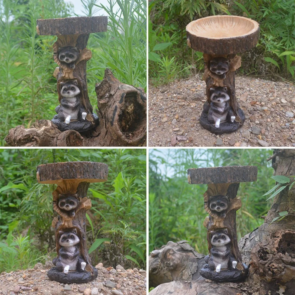 Garden animal resin bird feeder hummingbird bathtub outdoor decorative ornaments sculpture resin crafts.Outdoor decoration