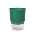 Lazy Hydroponic Flower Pot Automatic Water Absorbing Flowerpot Transparent Double Layer Plastic Resin Self Watering Plant Office