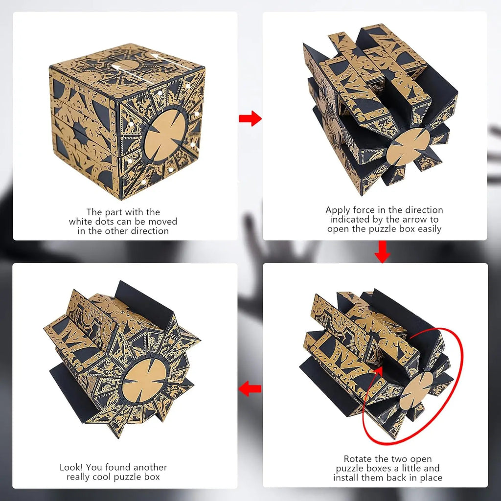 Hellraiser Puzzle Box, Lament Configuration, Halloween Cenobites Pinhead Cosplay Movies Props