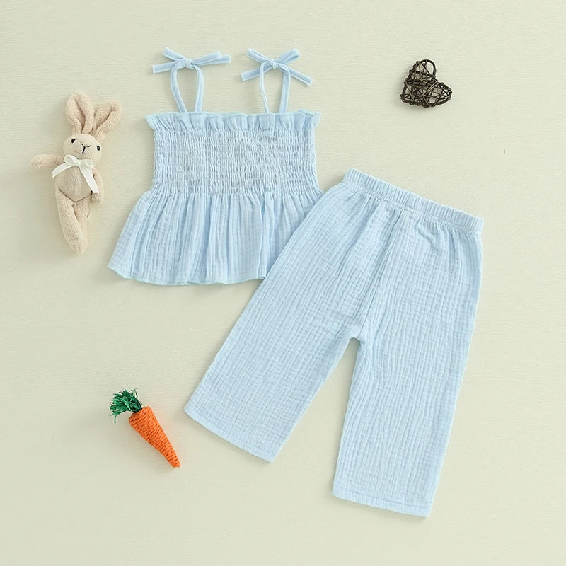 Adorable Baby Girl Spring Outfits Floral Print Ruffle Sleeve Top with Bowknot Shorts 2 Piece Set for Easter