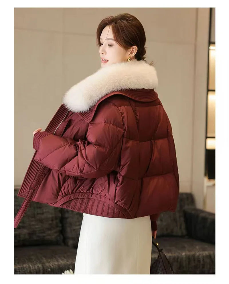 2025 Fashion  Winter New Down Cotton Jacket Women's Cotton-Padded Thicken Warm Parkas Short Coat Female Casual Ladies Overwear