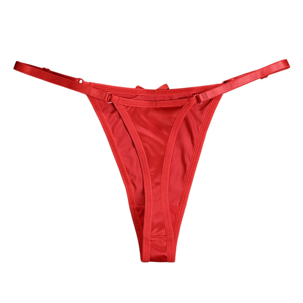 Low-Waisted T-Back Panty Ladies Thong Sexy Underwear Adjustable Thin Strap Seamless Thong For Women Pure Desire Erotic Lingerie