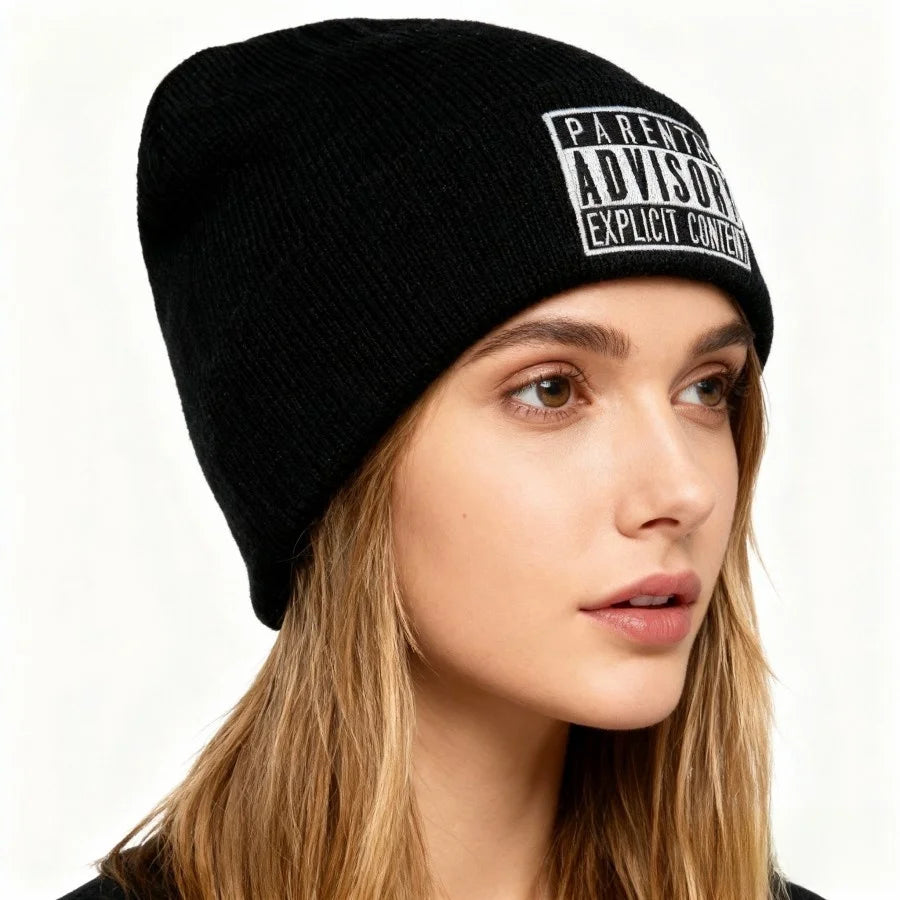 kumim Men's, Women's, Couple's, Letter Embroidered Autumn And Winter Warm Knitted Hat, Pullover Knitted Yarn Hat, Gift Giving