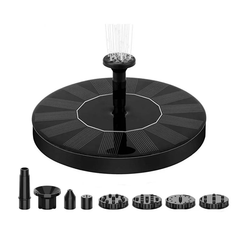 Solar Floating Fountain Bird Baths Water Fountain Outdoor Solar Panel Water Pump Pool Pond Floating Decoration Garden Waterfall