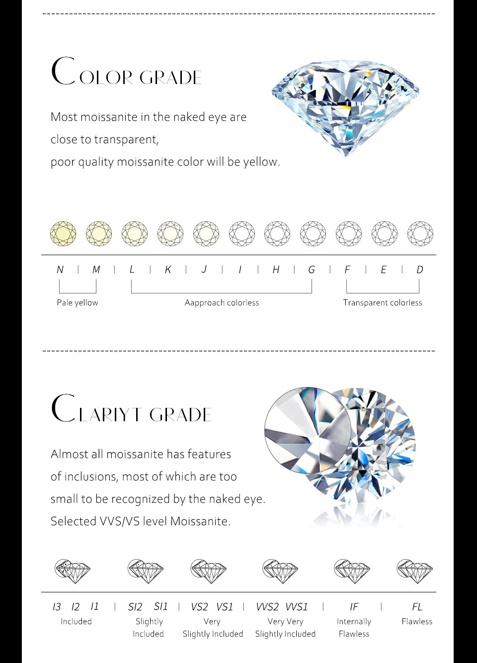 New Arrival 0.5 Carat Moissanite Gemstone Stud Earrings for Women Solid 925 Sterling Silver D Color Solitaire Fine Jewelry