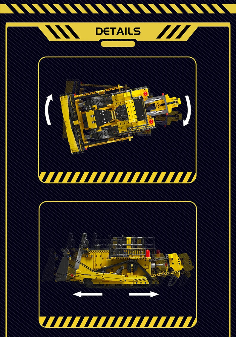 Mould King 15084 Technical Car Toys The APP RC Control D11 Bulldozer Building Block Assembly Truck Brick Set Kids Christmas Gift