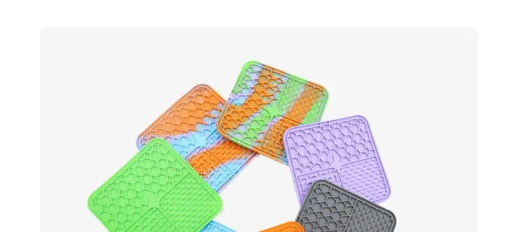Pet Placemat Cat Slow Feeding Mat Dog Lick Mats Silicone Pets Eating Slowly Food Pad Cats Dogs Feeding Supplies