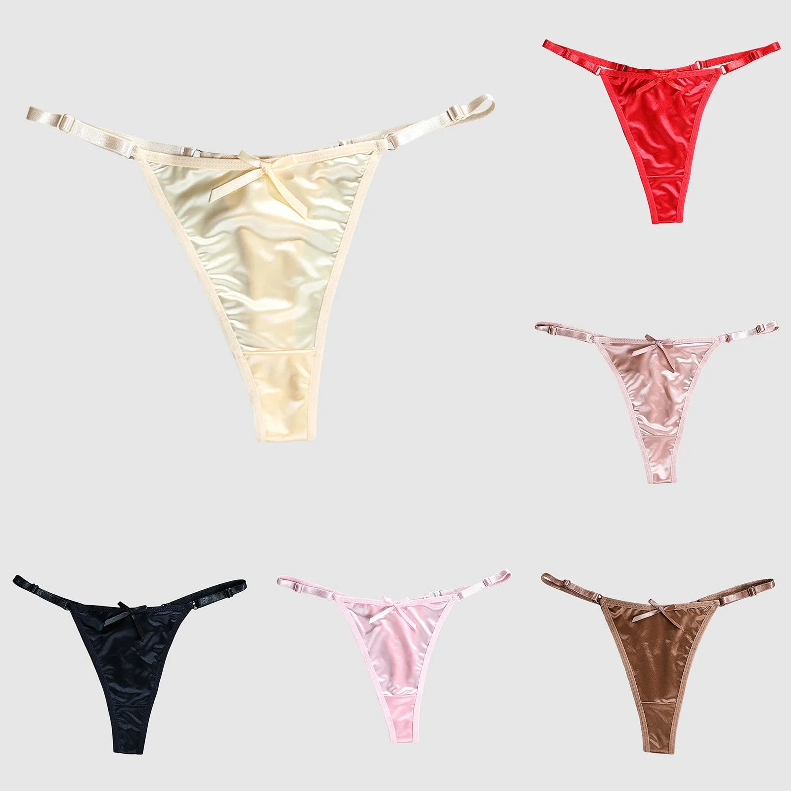 Low-Waisted T-Back Panty Ladies Thong Sexy Underwear Adjustable Thin Strap Seamless Thong For Women Pure Desire Erotic Lingerie