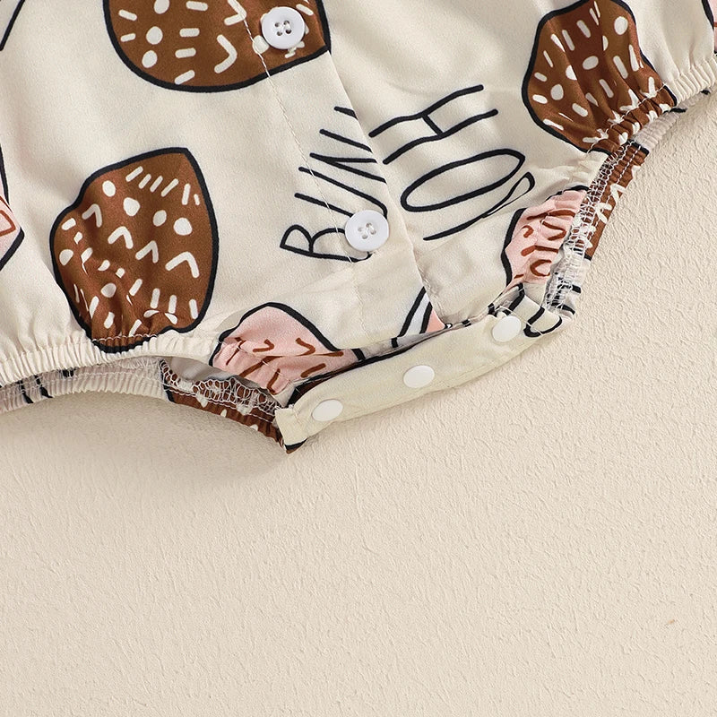 Baby EasterFloral Print Sleeveless Bowtie