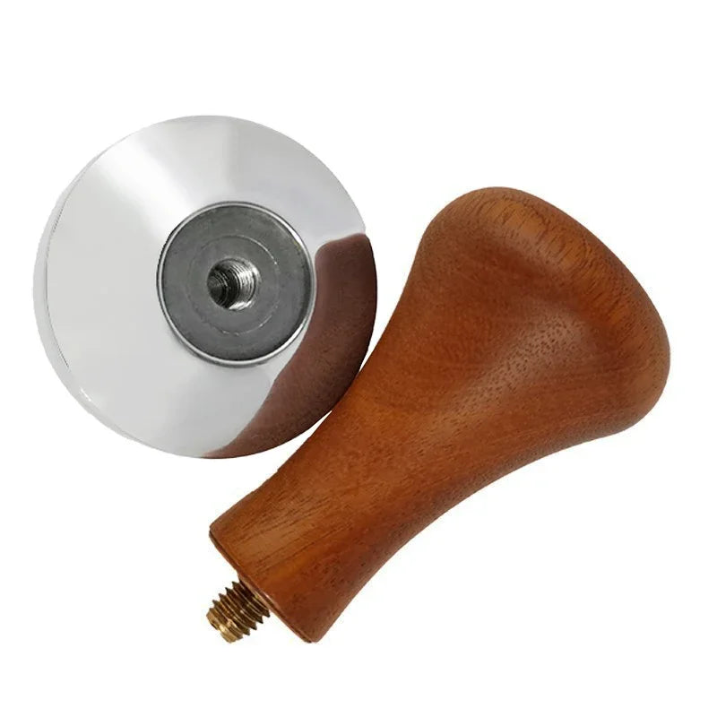 Coffee Powder Press 51/53/58mm High-Quality Wooden Handle with Solid Metal Base  for  Concentrated  Espresso  Durable  Kitchen