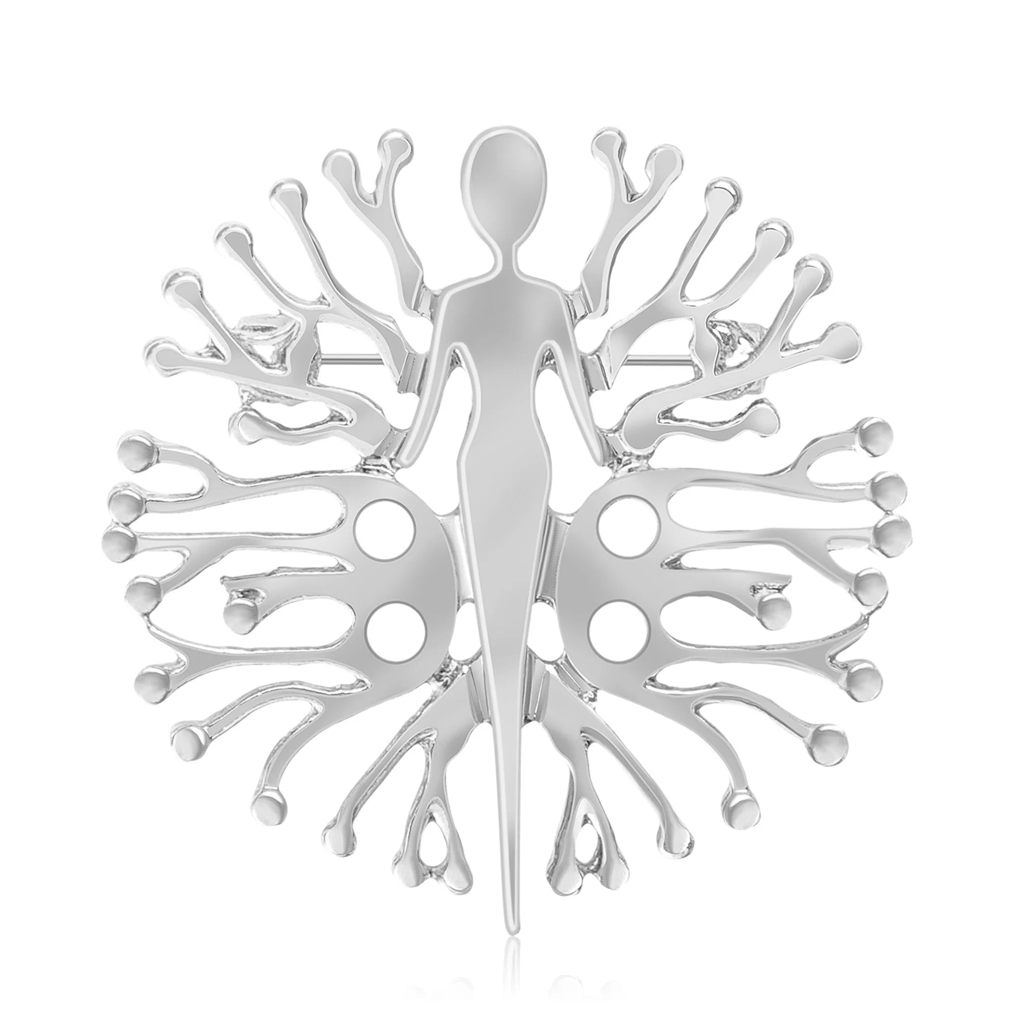 Beaut&Berry Unique Design Human Body Brooches for Women Characters Pins Casual Party Accessories New Gifts Friends Decoration