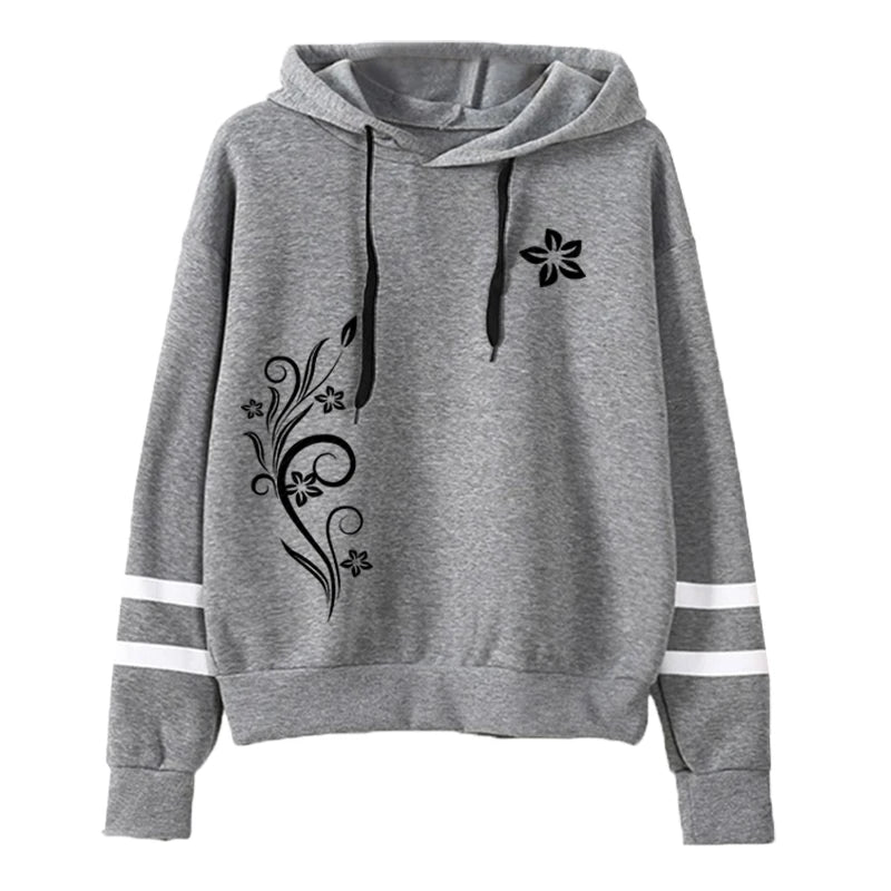New in Womens Tracksuit Vintage Pattern Printing Sweatshirt Pants Set and Single Pcs Stripe Hoodies Casual Womens Clothing 2025