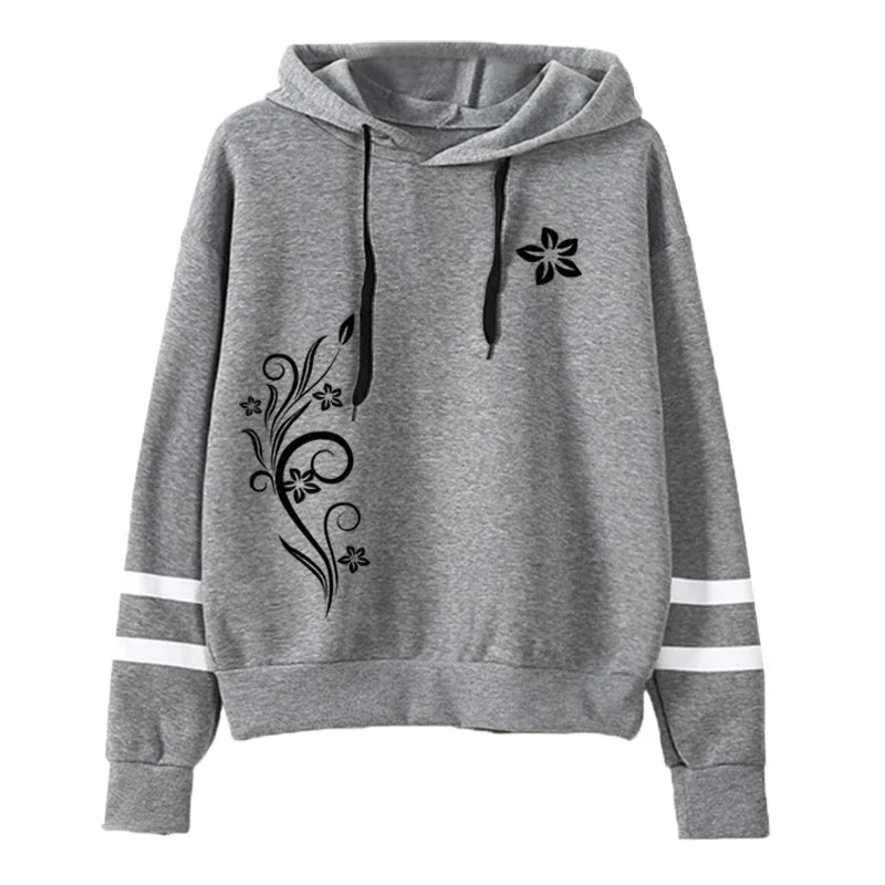 New in Womens Tracksuit Vintage Pattern Printing Sweatshirt Pants Set and Single Pcs Stripe Hoodies Casual Womens Clothing 2025