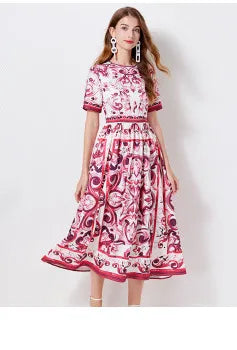 JAMERARY Summer Blue And White Porcelain Flower Printing Floral Long Dress Women Straps Zipper Elastic Backless Midi Vestidos