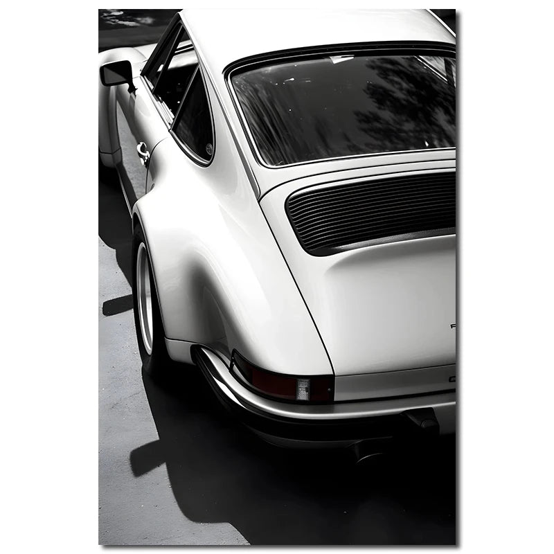 Retro Luxury Car Canvas Wall Painting Poster Vintage Black and White Car Decoration Mural Modern Home Room Decor Birthday Gift