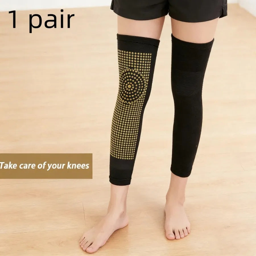 Pair of Self-Heating Knee Braces Latex Warm Knee Support with Moxa Warmth for Comfort & Daily Home Use Joint Protection
