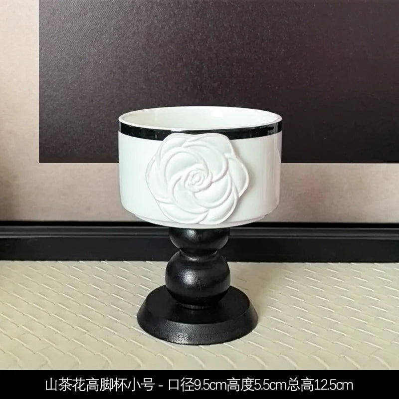 Vintage Camellia Embossed Coffee Mug Ceramic Retro Globot Cup, Stylish Retro Luxury Drinkware for Home Use