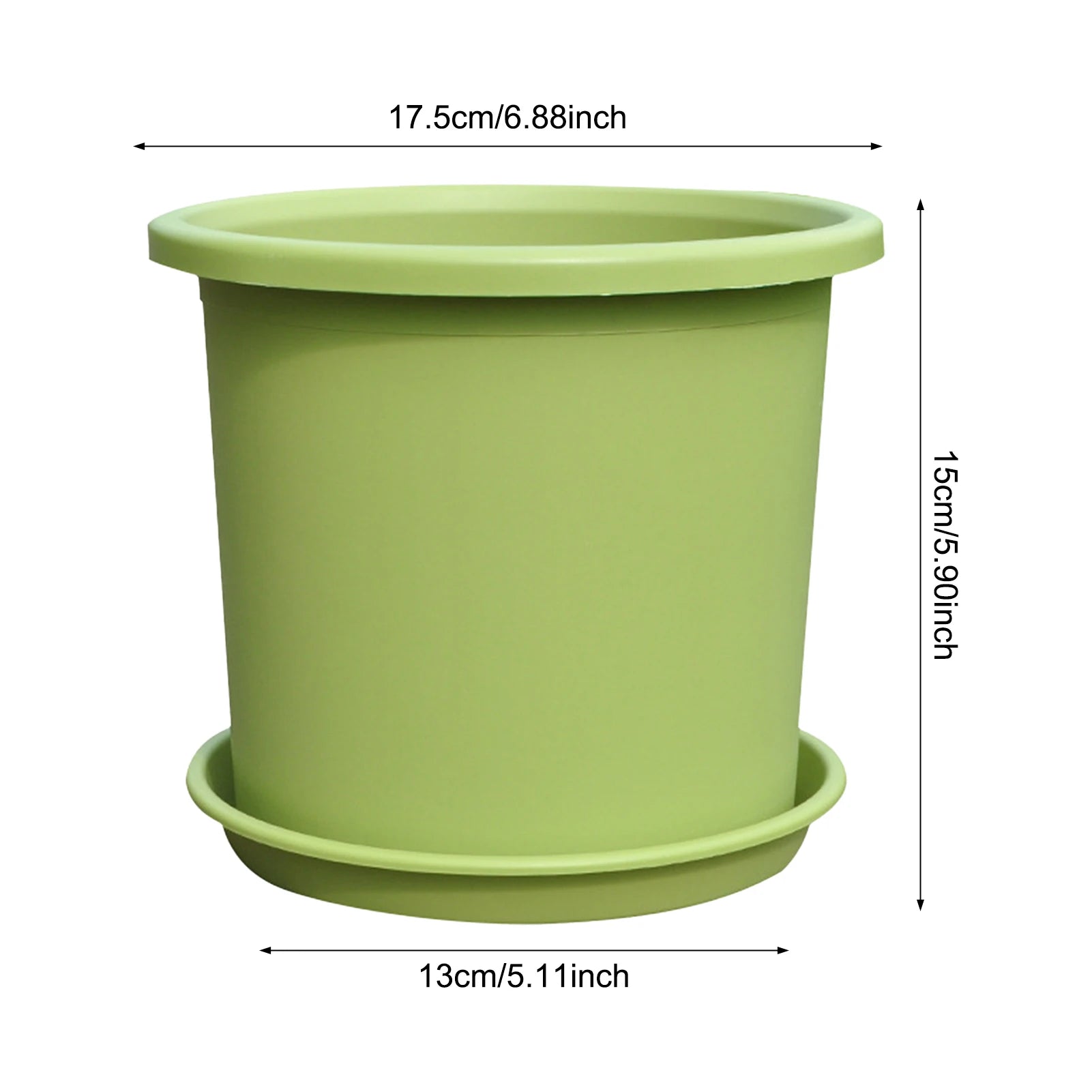 Thickened Resin Flowerpot With Tray Big Vase Rose Hydrangea Planting Pot Home Balcony Decoration Four Seasons Gardening Supplies
