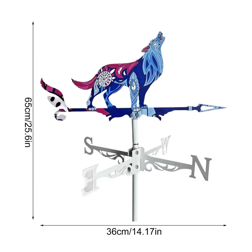 Outdoor Rooster Wind Indicator Colorful Rooster Decorations Animals Garden Weathervanes Wind Spinner for Garden Farmhouse