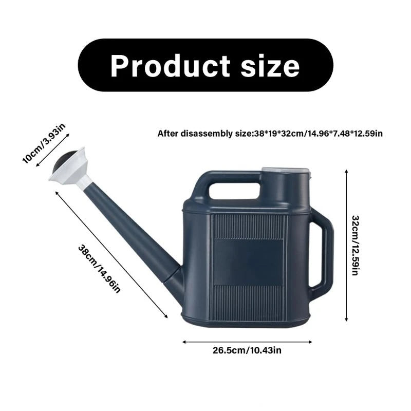 Ergonomic Plant Watering Container 10L Large Capacity Long Reach Spout for Targeted Soil Irrigation