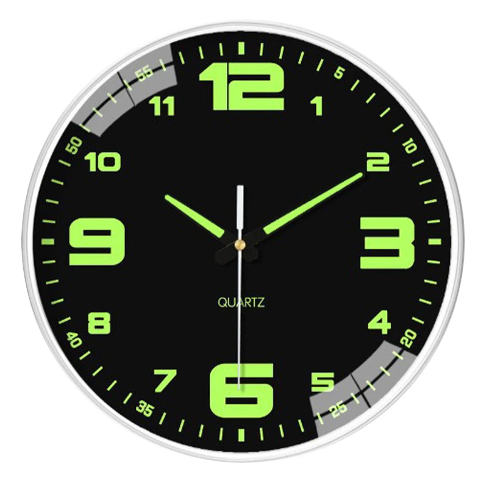 8Inch Silent Non-Ticking Wall Clocks Battery Operated Silent Light Up Wall Clocks for Living Room Bedroom Kitchen Bathroom Decor