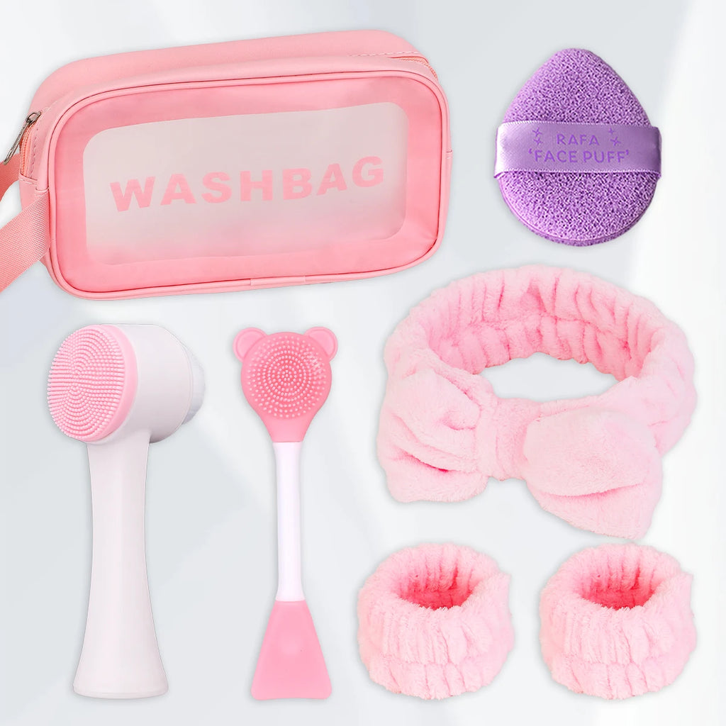 7-piece beauty suit, essential for traveling, beauty lovers, makeup beginners.