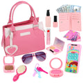 Girls Pretend Play Purse Toy Set | Kids Makeup, Wallet, Phone, Sunglasses & Accessories | Princess Role Play Handbag Gift