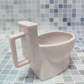 Toilet Coffee Mug Funny Ceramic Water Bottle Novelty Beer Cup Home Office Use Cartoon Design Easy Clean Polished