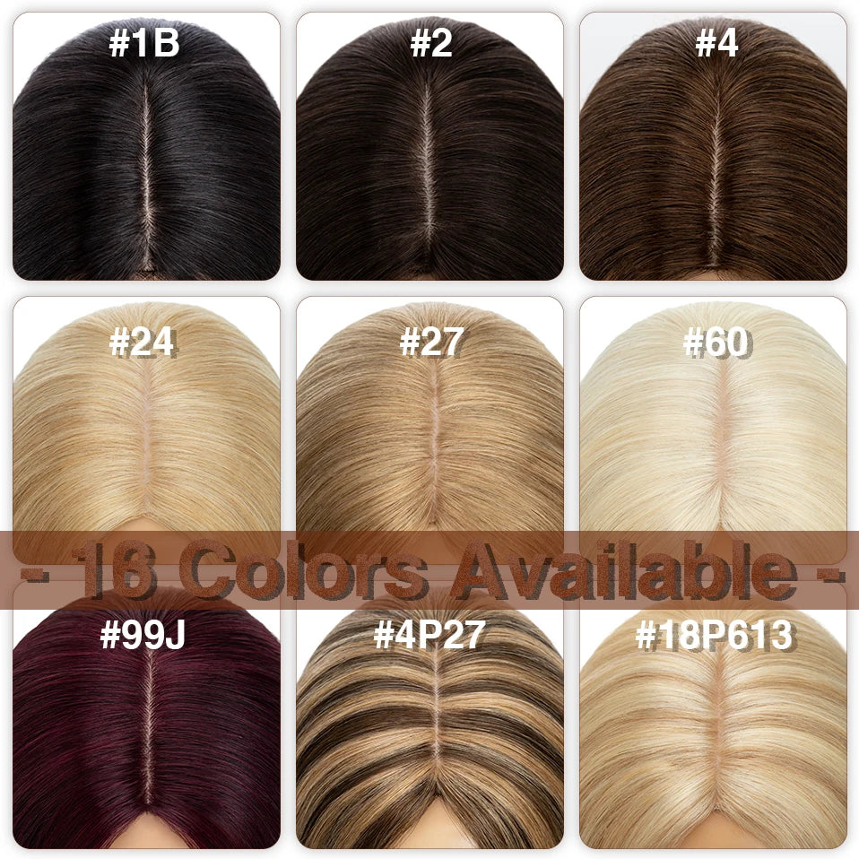 S-noilite 7x13cm Hair Toppers Human Hair For Women Natural Hair Topper Wigs Women Topper Silk Base Hair Clip In Hair Extensions
