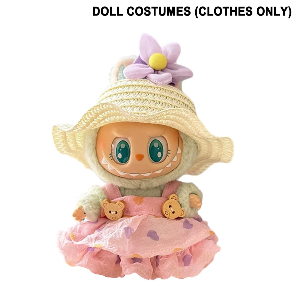 Labubu Plush Doll Clothes Plush Doll Changing Clothes Dolll Clothes Suit Cartoon Cute Clothes Dolls Accessories Christmas Gift